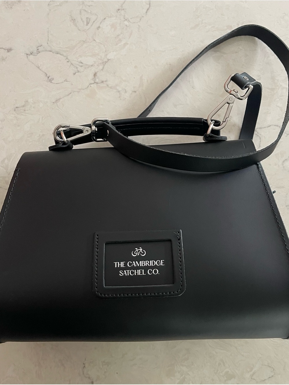 Cambridge Satchel Company Black Leather Poppy Crossbody Shoulder Bag - like new! - Picture 2 of 6
